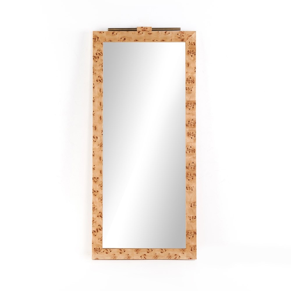 Four Hands Mitzie Floor Mirror Amber Mappa Burl 231627-004