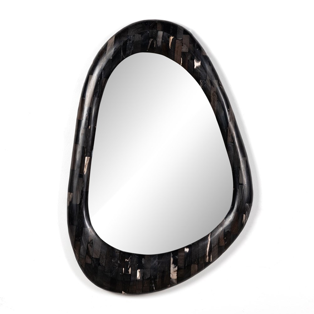 Four Hands Modern Petrified Wood Mirror Dark 227712-001 - Portland