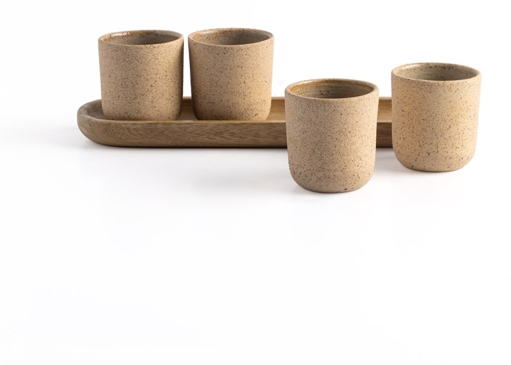 Ceramic Espresso Mugs Set of Four 4 Stoneware Espresso Cups 