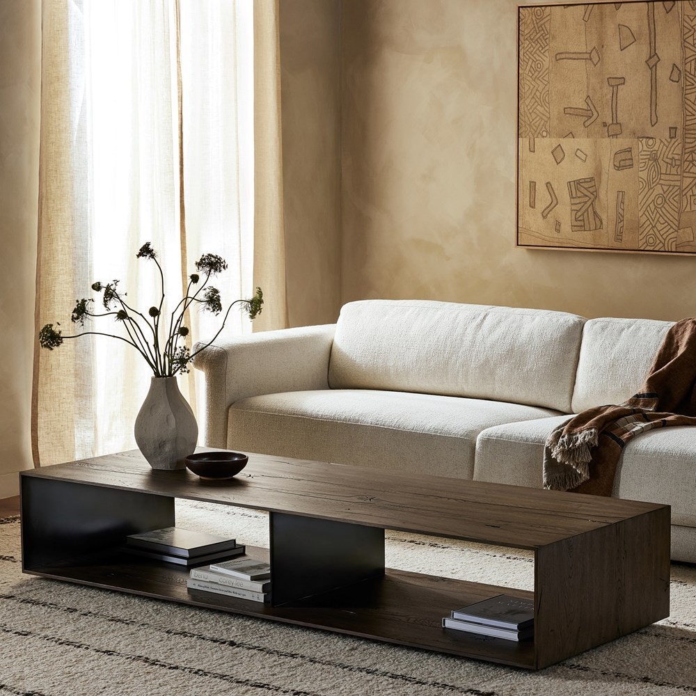 Four Hands Odell Coffee Table Grey Reclaimed French Oak 244665-001