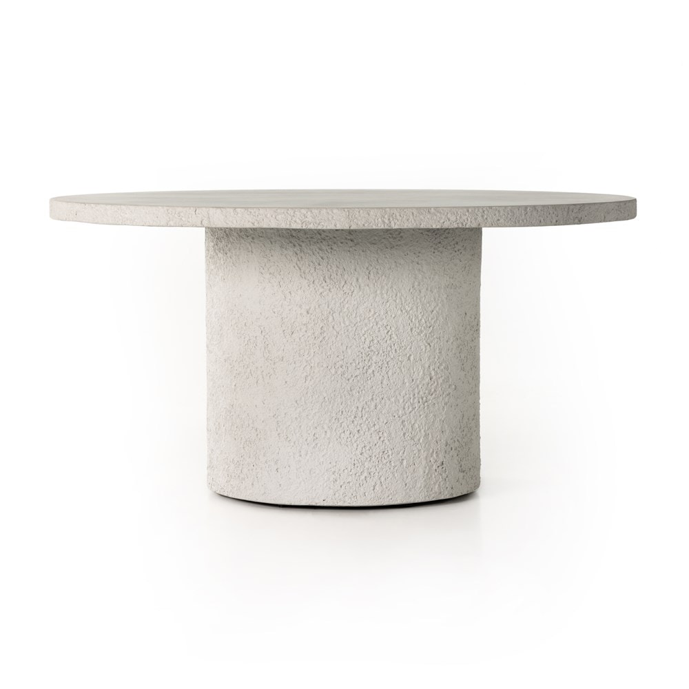 60 round deals concrete dining table