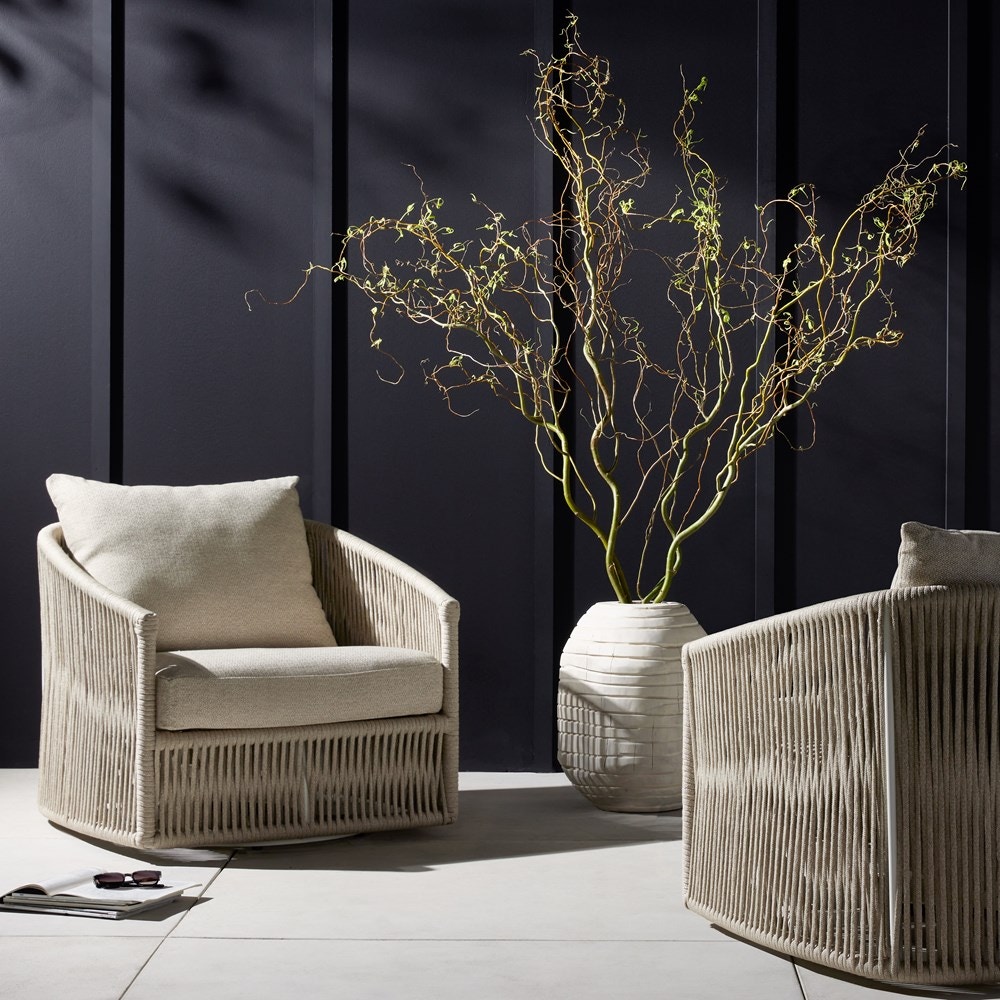 Four Hands Porto Faye Swivel Chair