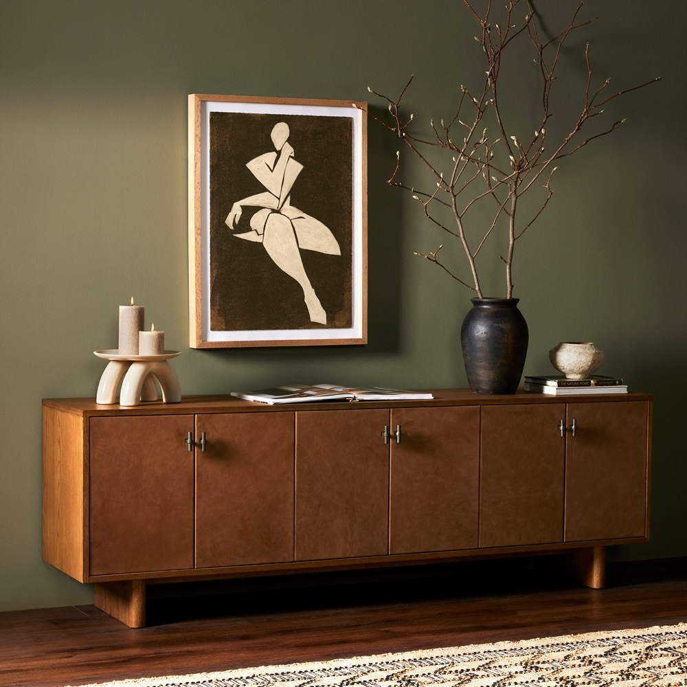 Four Hands Posada Media Console Amber Oak 232363 002 Portland