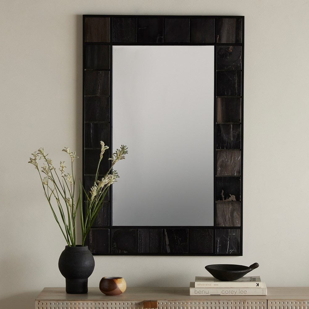 Four Hands Rigel Mirror Dark Petrified Wood 232004-001 - Portland