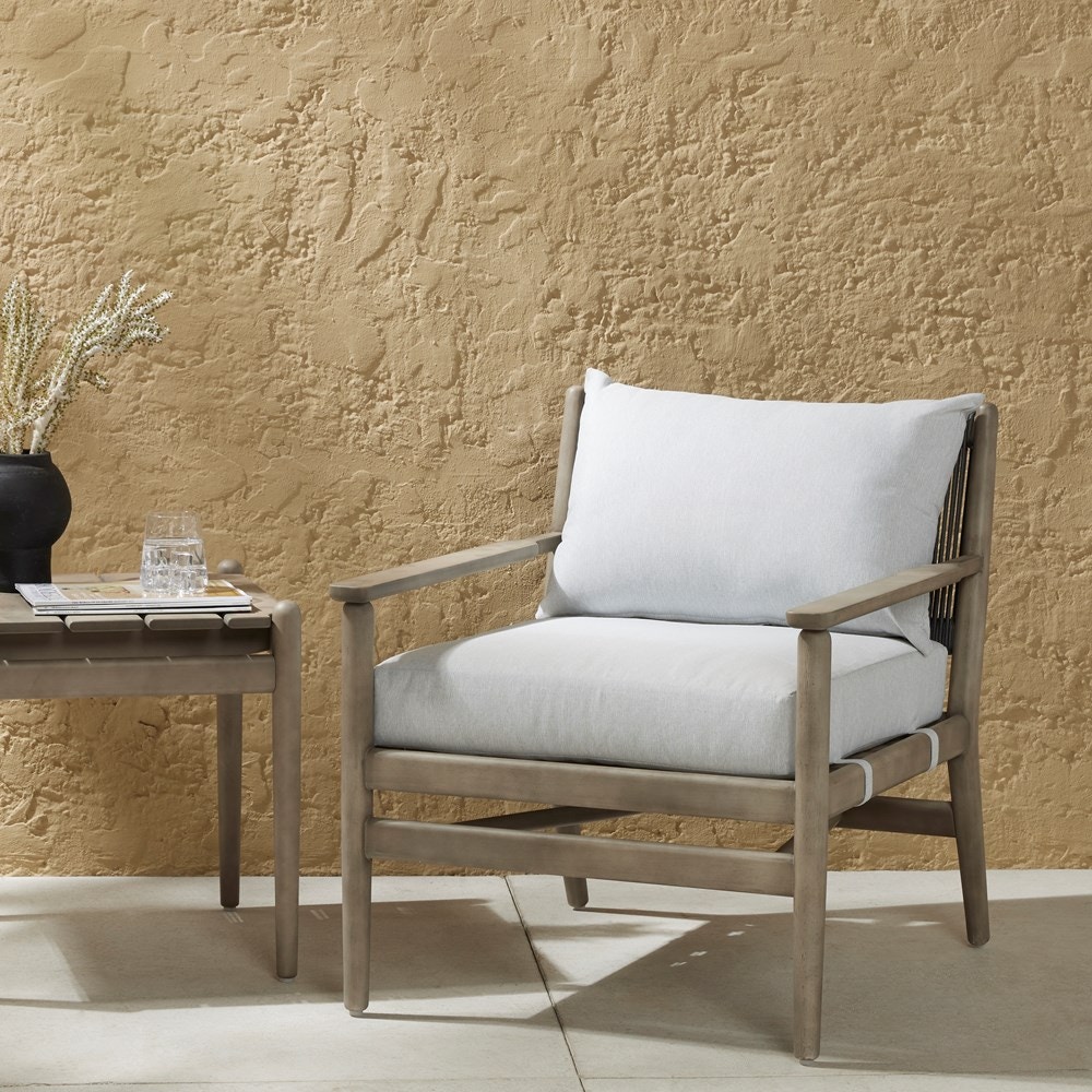Four Hands Rosen Outdoor Chair Grey Eucalyptus 227338002 Portland
