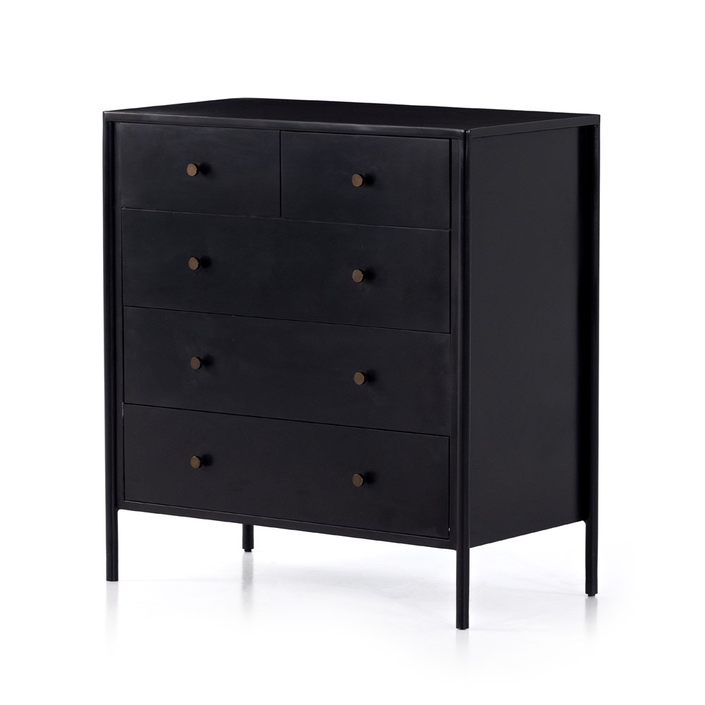Four Hands Soto 5 Drawer Dresser Black 228013-001 - Portland, OR | Key Home  Furnishings