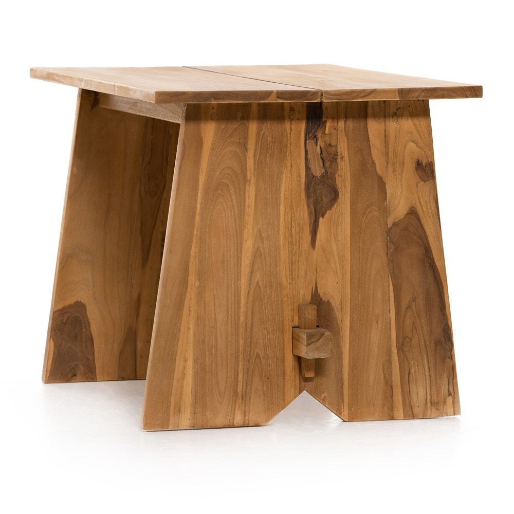 Four Hands Tillman Outdoor Stool Natural Teak 227702-001