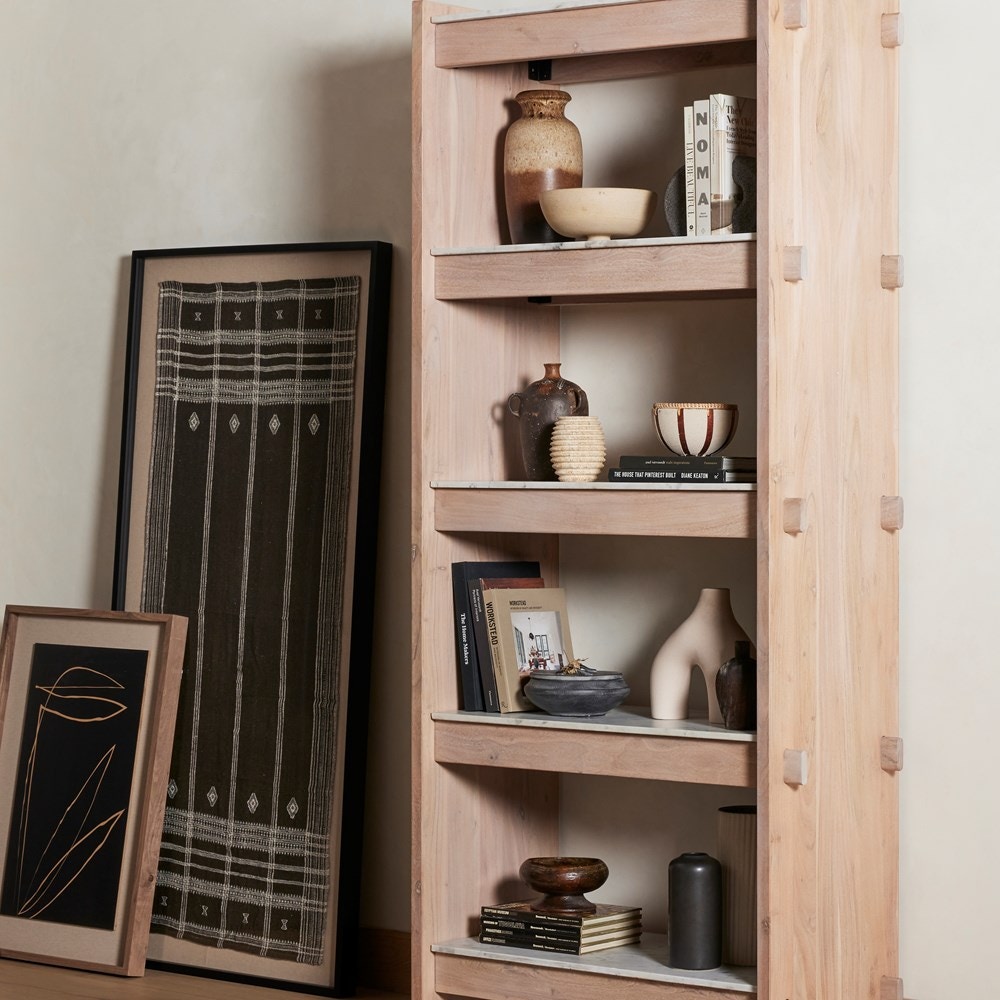 Four Hands Tovia Bookcase Whitewash Acacia 228933-001 - Portland