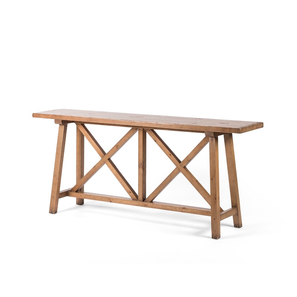 Four Hands Trellis Console Table Waxed Pine 230715-001 - Portland, OR | Key  Home Furnishings