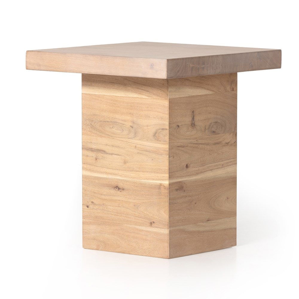 Four Hands Yvonne End Table Whitewash Acacia 230677-001 - Portland