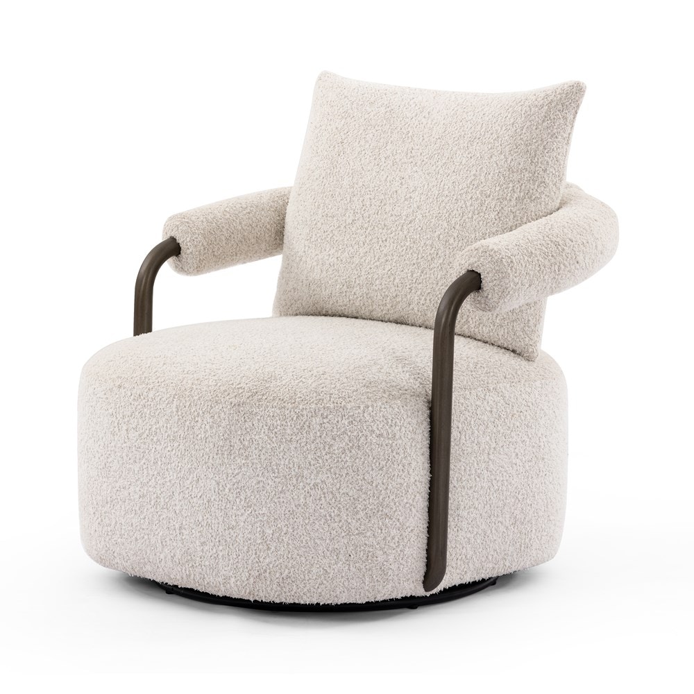 Four Hands Zayden Swivel Chair Sheldon Ivory 235241-001 - Portland