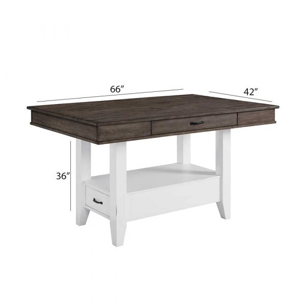 Intercon Belgium Farmhouse Counter Table W Drawers Bf Ta 4266g Awg
