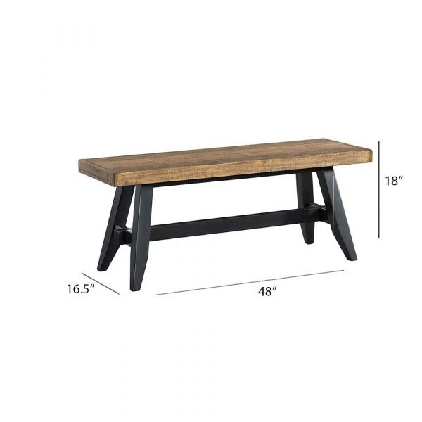 Intercon Urban Rustic Dining Bench Ur Ch 4816b Bwh Rta Portland