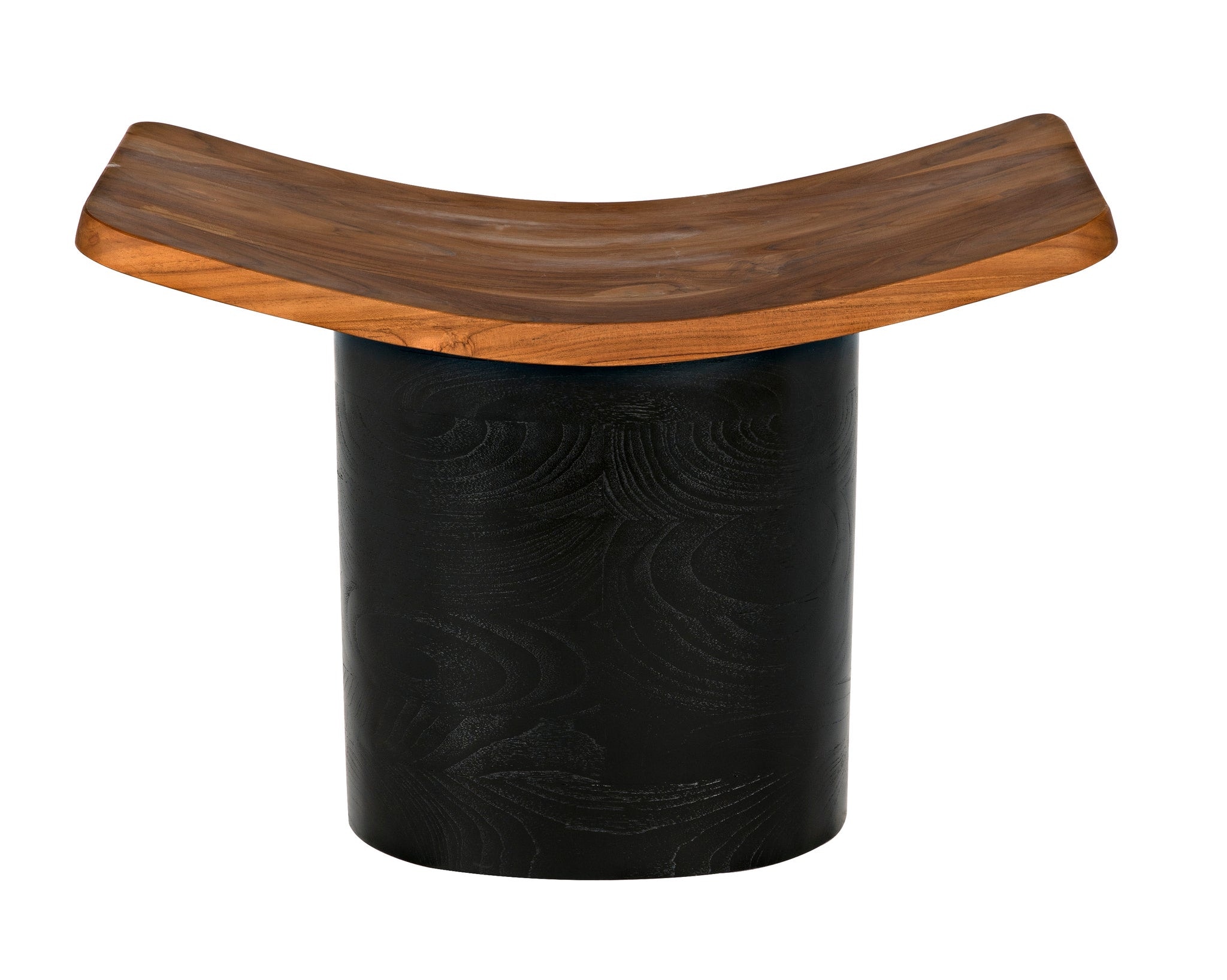 Noir Corum Stool Teak and Charcoal Black AE 197T Portland OR