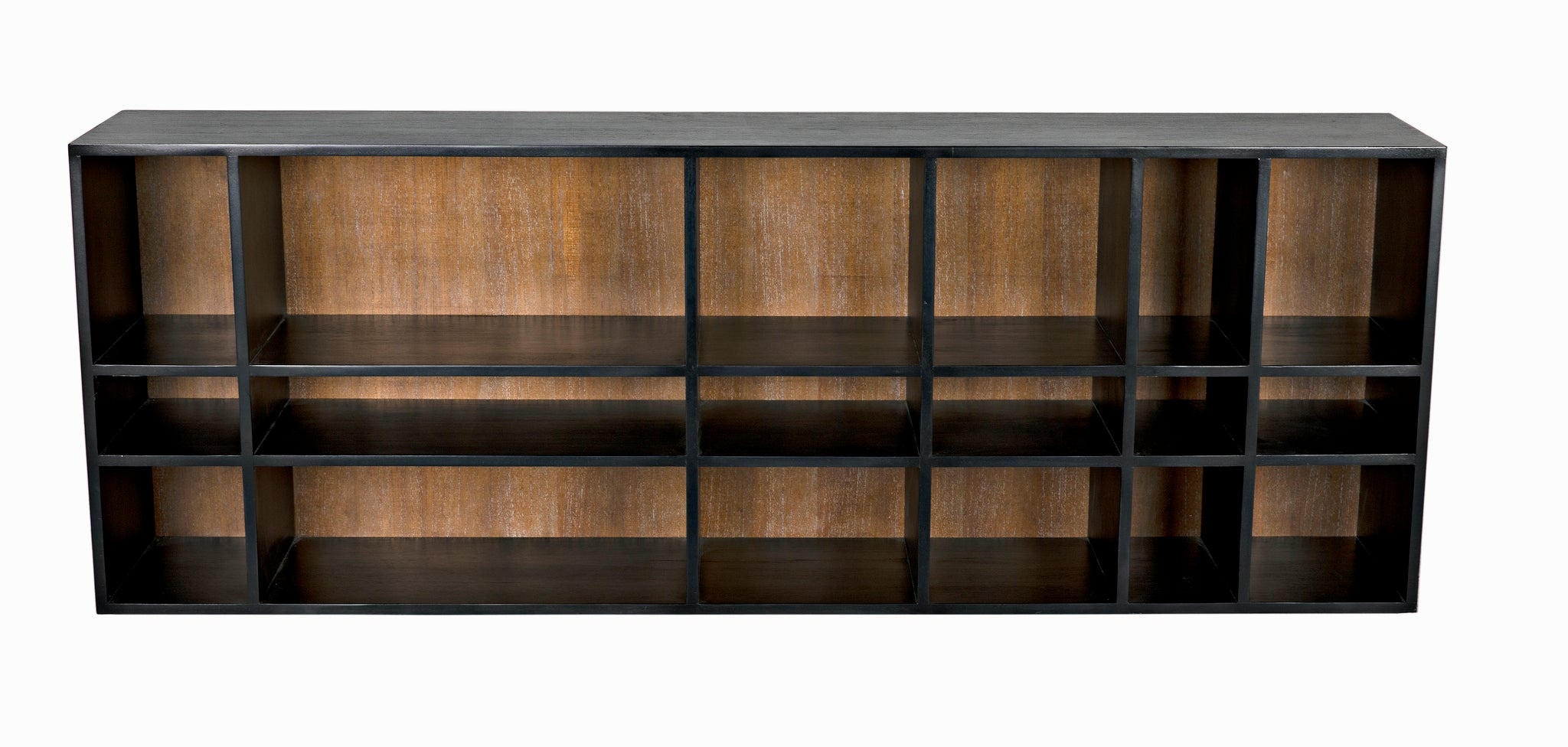 Noir Messer Shelf, Hand Rubbed Black and Gray Wash