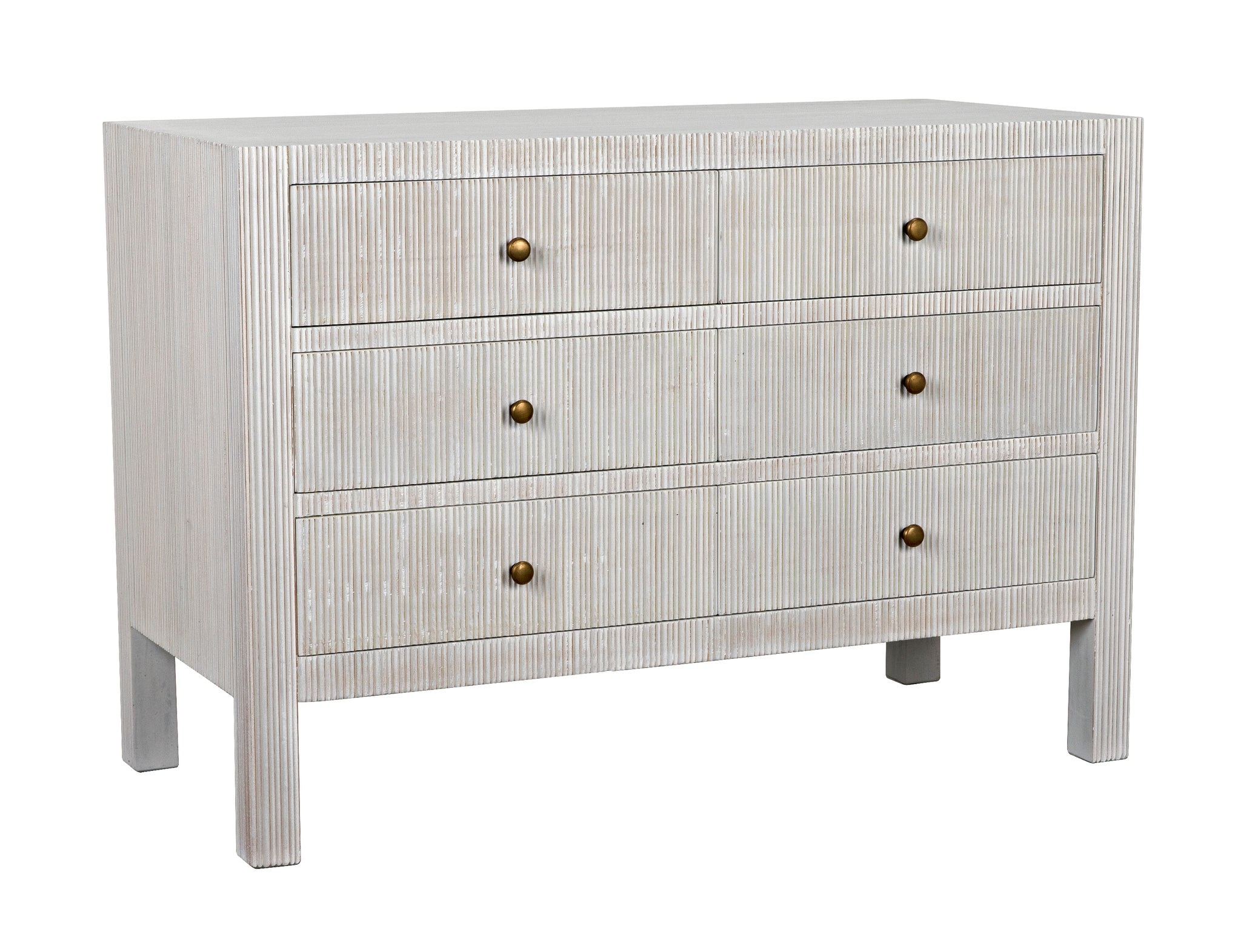 Noir Conrad 6 Drawer Dresser, White Wash GDRE221WH Portland, OR Key