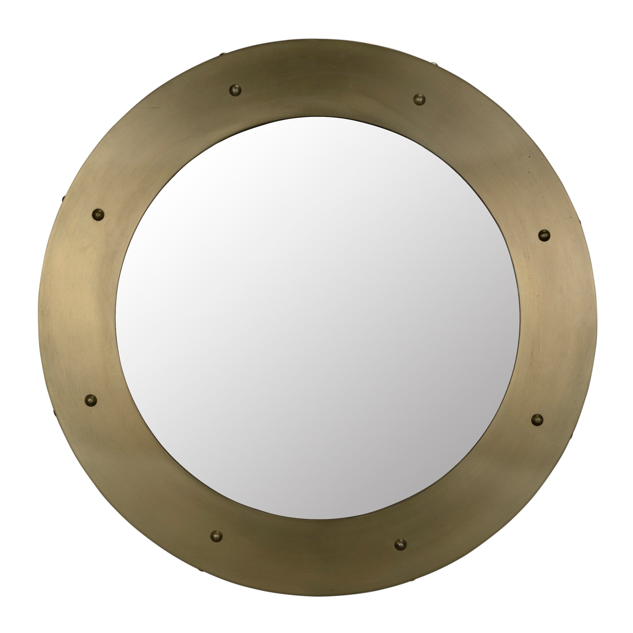 Noir Clay Mirror, Large, Metal with Brass Finish GMIR139MB-L - Portland ...