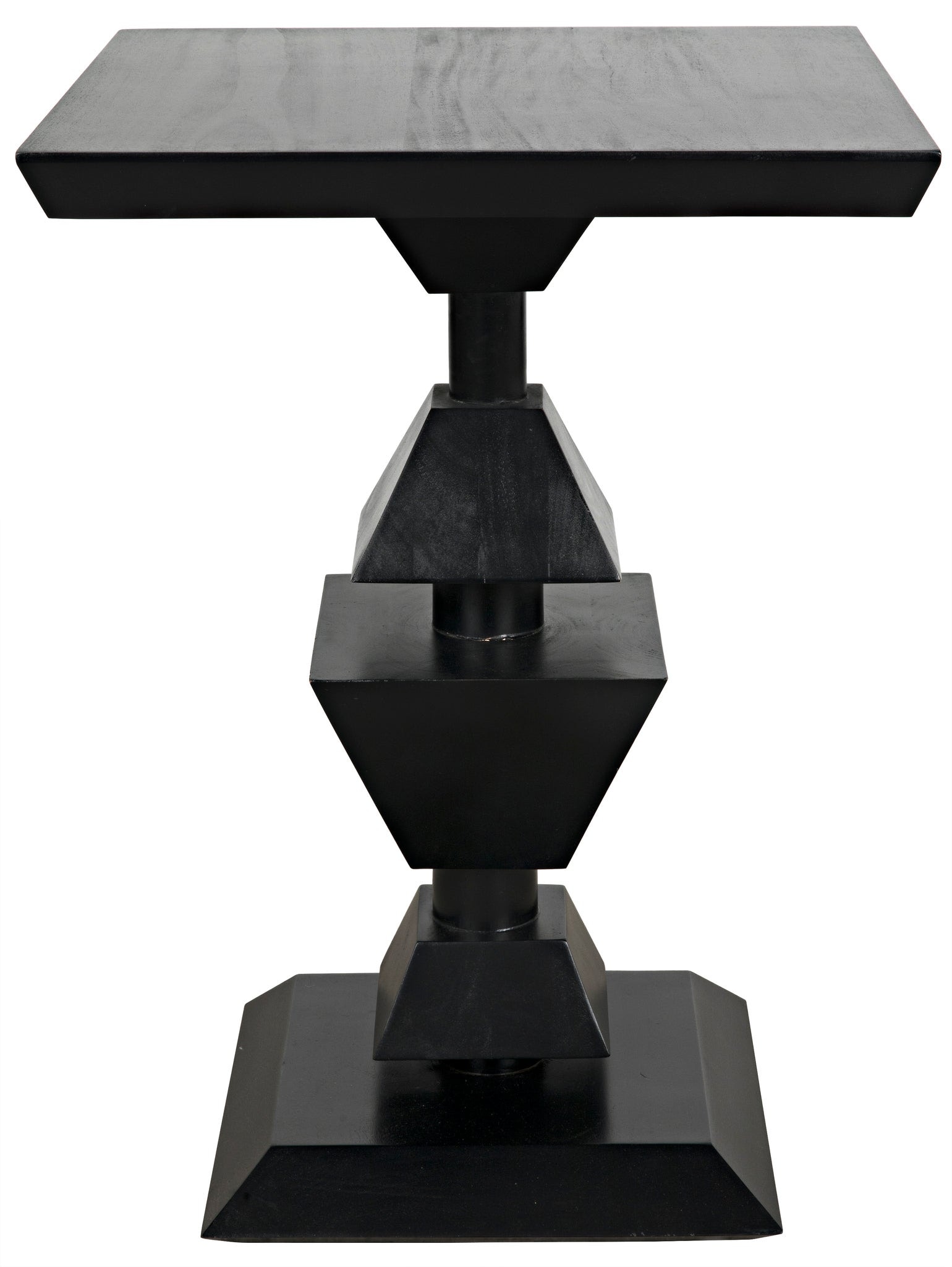 Noir Majesty Side Table, Hand Rubbed Black GTAB918HB