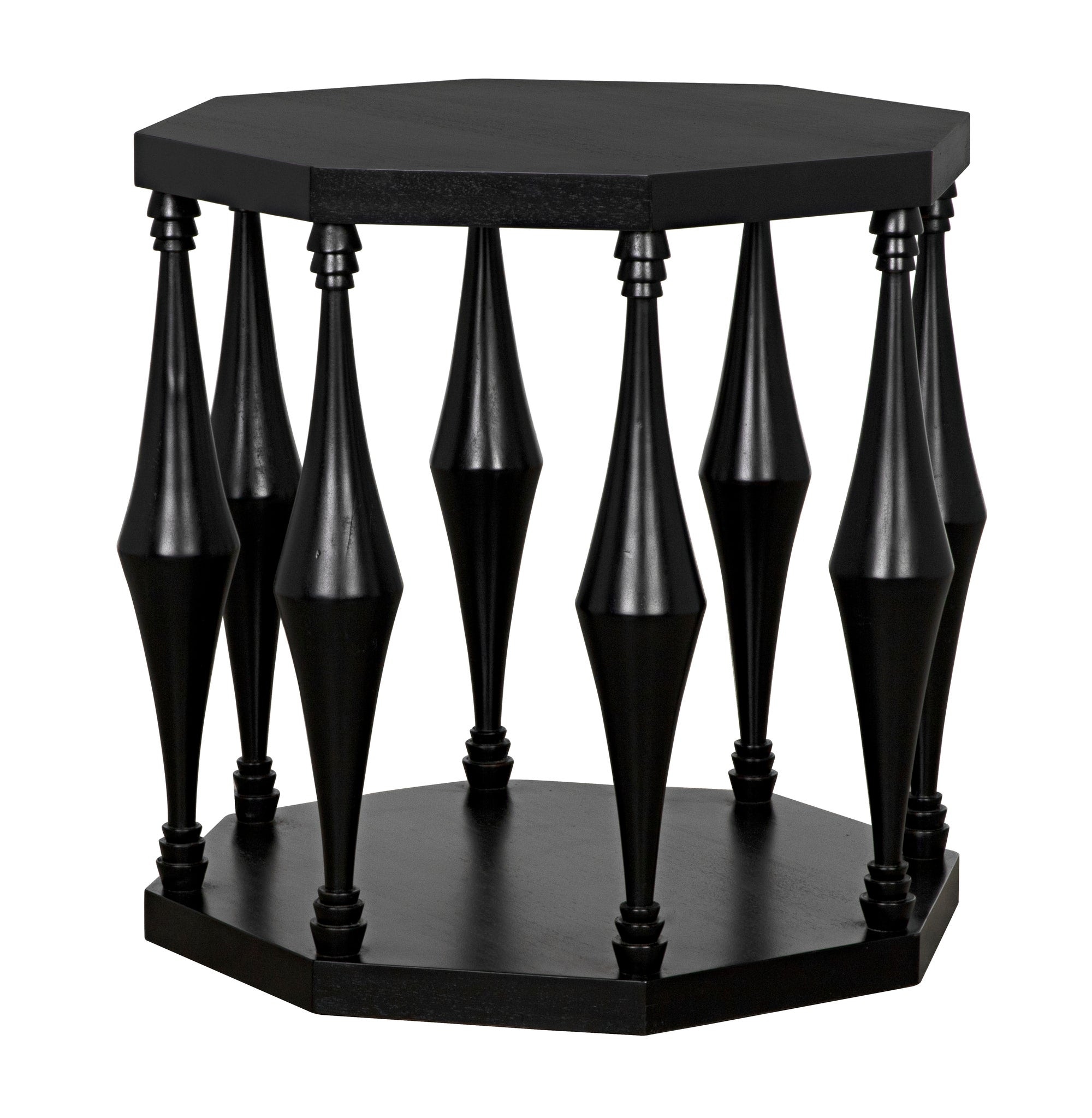 ヘキサゴンハーフテーブル(BLACK) table-03012 ヘキサゴン サイドテーブル スツール | ART OF BLACK