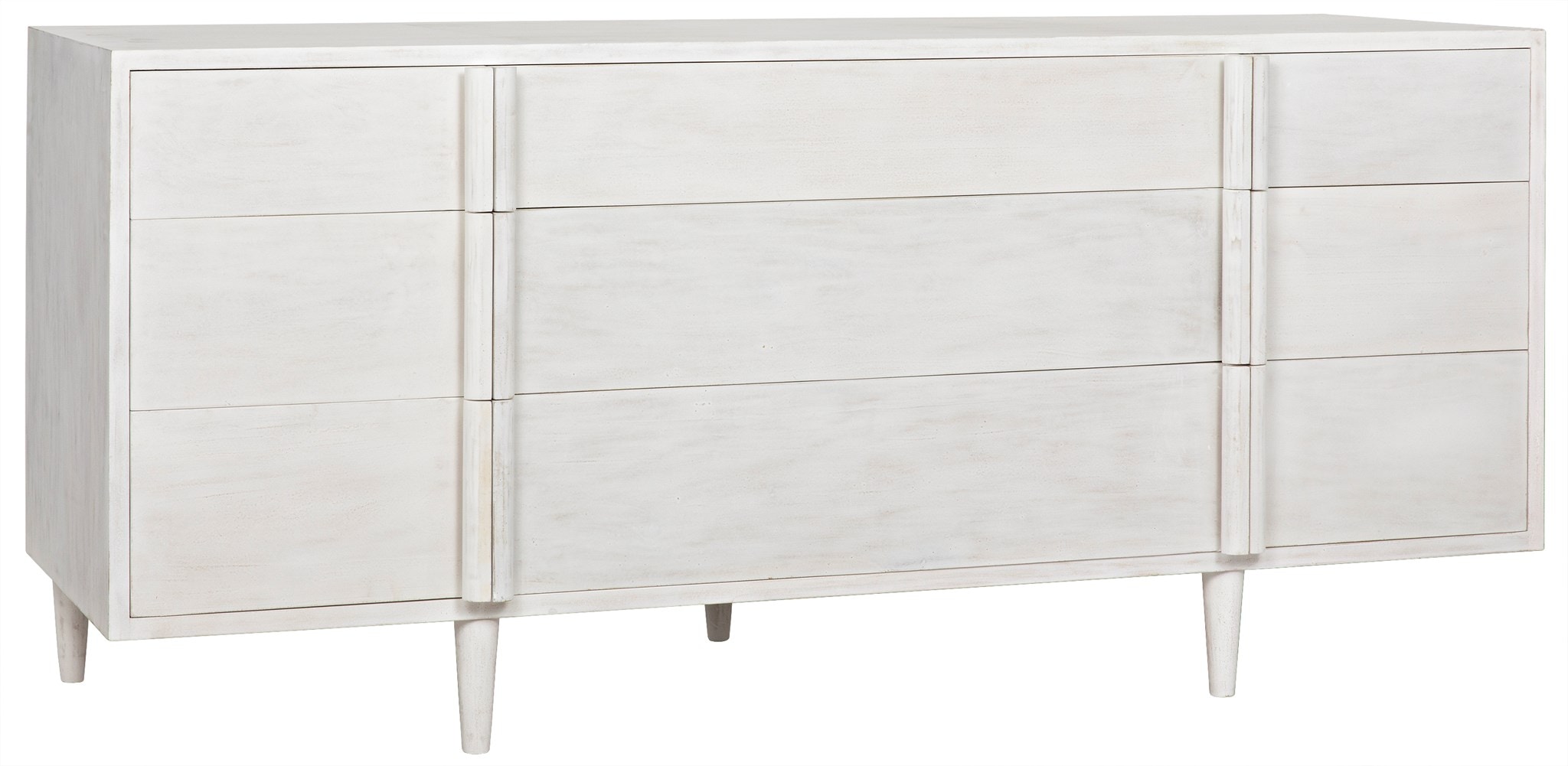 Noir Morten 9 Drawer Dresser White Wash Gcon241wh Portland Or