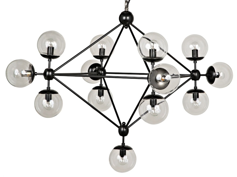 Noir Pluto Chandelier Black Metal Small Lamp478mtb S Portland Noir Pluto Chandelier Black Metal Small