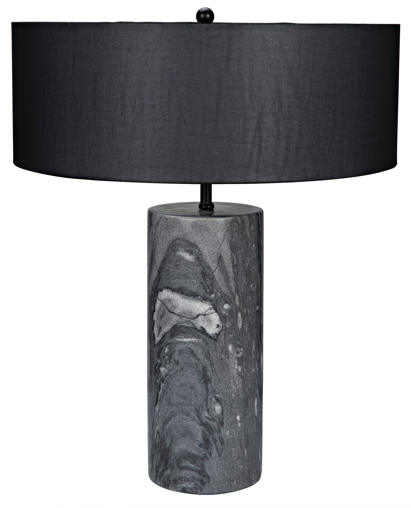 table lamp with black shade