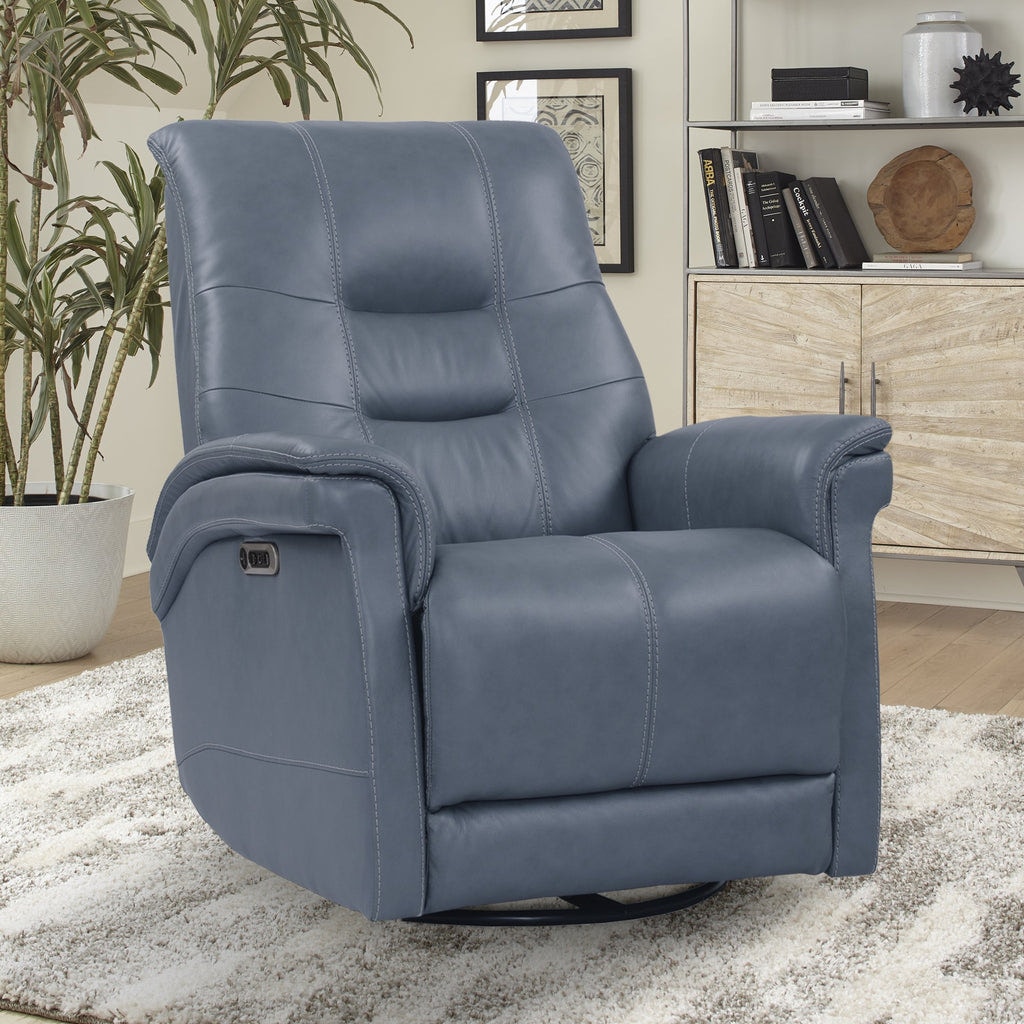 Parker House Verona Azure Power Cordless Swivel Glider Recliner MCAR-812GSPH-P25-VAZ