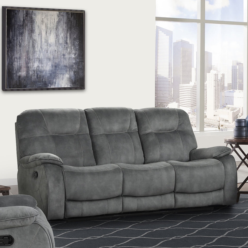 Parker House Cooper Shadow Grey Manual Triple Reclining Sofa MCOO