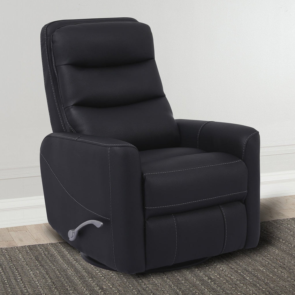 Parker House Black Manual Swivel Glider Recliner MHER-812GS-BLC