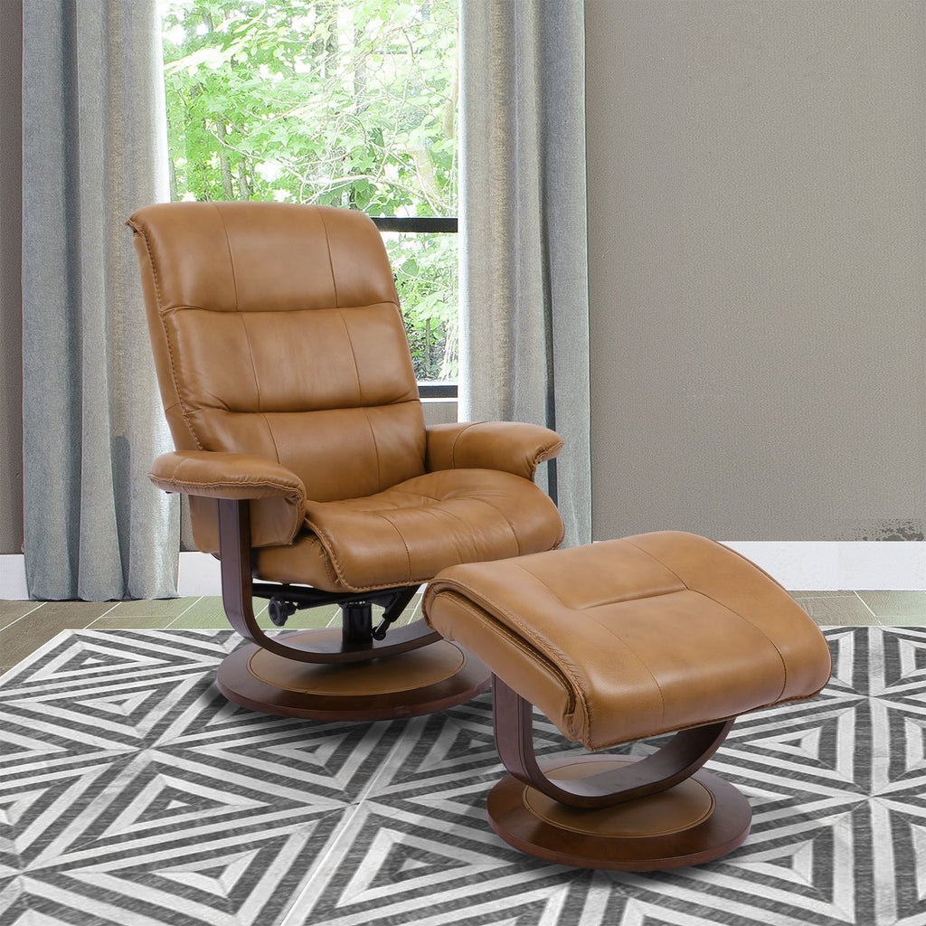 Parker House Butterscotch Manual Reclining Swivel Chair And Ottoman MKNI-212S-BUT