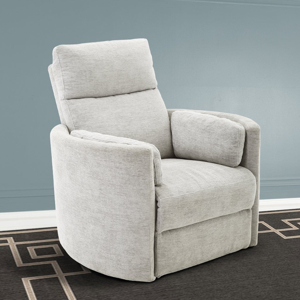 Grey swivel deals glider recliner