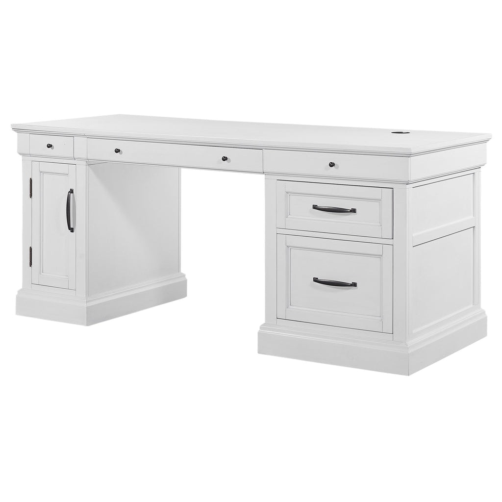 Parker House Shoreham Effortless White Pedestal Desk SHO4803EFW
