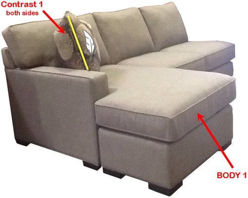 Stanton 1 Arm Sofa Chaise Queen Sleeper 26040L Portland, OR Key