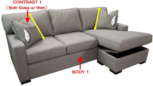 Stanton Sofa Chaise with Storage 26097 Portland, OR Key Home