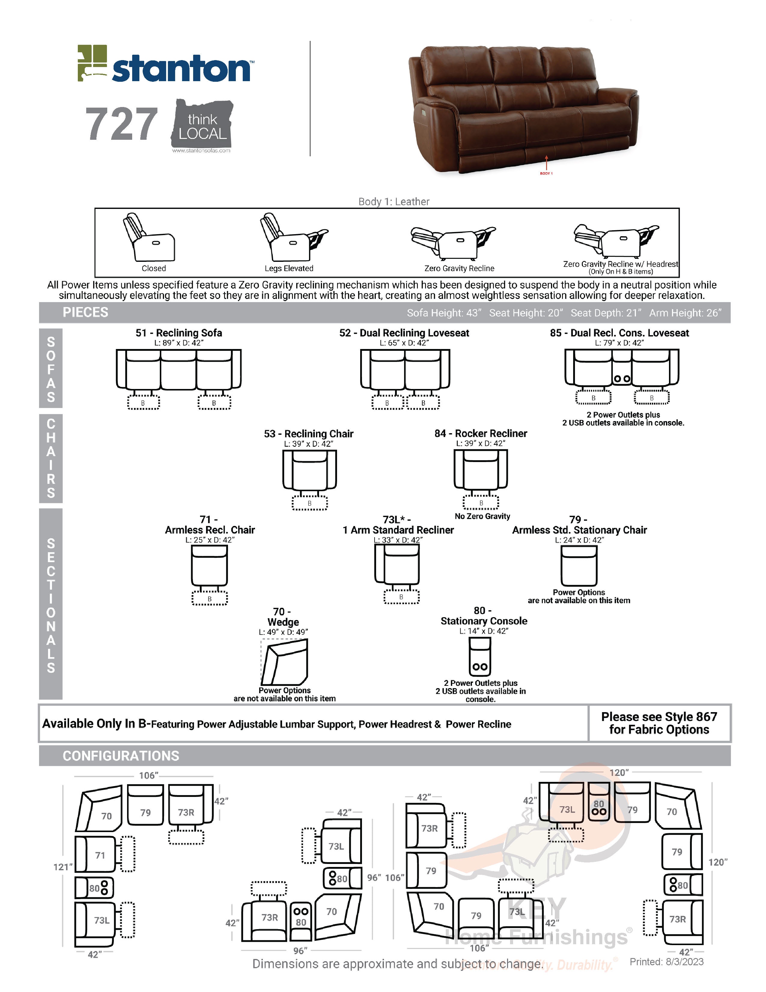 Aleena leather power reclining deals with power headrest