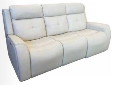 Timmons leather power reclining on sale sofa with power headrest