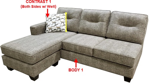 Stanton 44850L 1 Arm Sofa Chaise with Storage Portland, OR Key Home