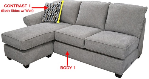 Stanton 46450R 1 Arm Sofa Chaise with Storage Portland, OR Key Home