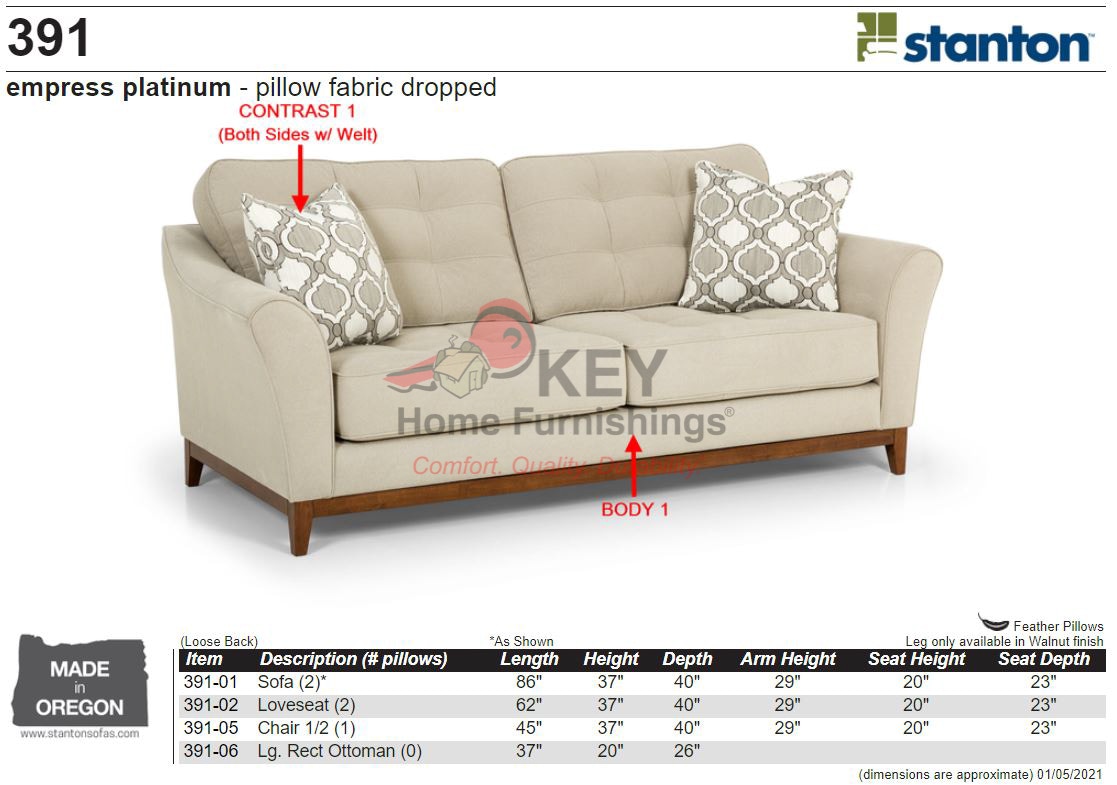 Stanton Loveseat 39102 Portland, OR Key Home Furnishings