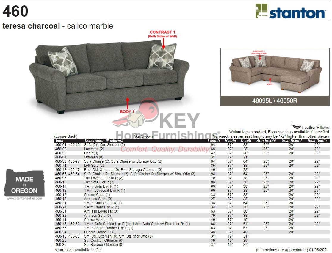 Stanton Sofa 46001 Portland, OR Key Home Furnishings