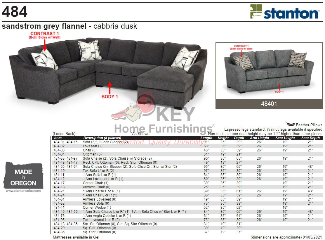 Dawson 2024 denim sectional