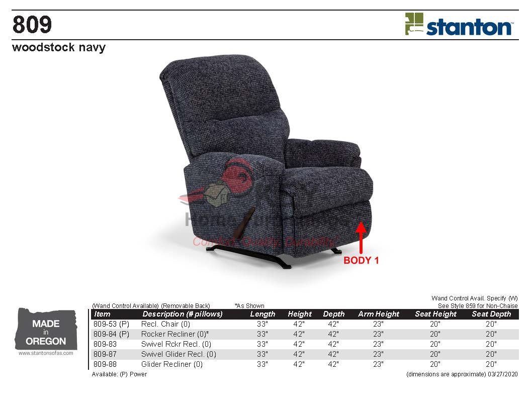 Stanton Swivel Glider Recliner 80987 - Portland, OR | Key Home Furnishings