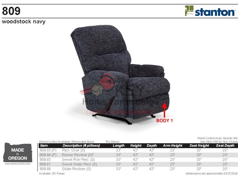 Stanton Swivel Glider Recliner 80987 - Portland, OR | Key Home Furnishings