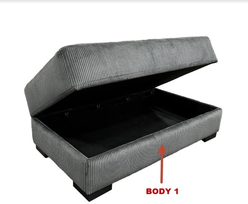Rectangle With Storage Ottoman