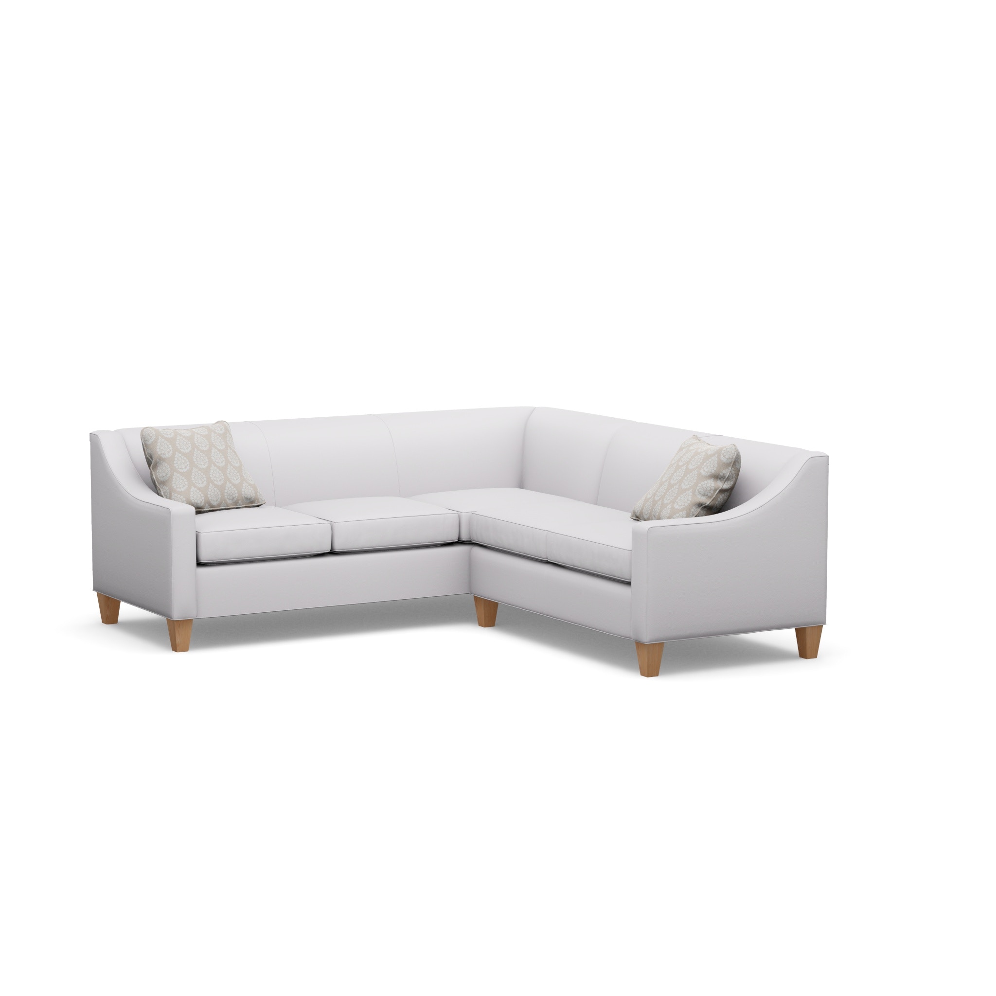 Norwalk Furniture Blake Sectional - shown with Left Arm Loveseat and Right Arm Corner Sofa. Multiple sectional options available. 71657/71678