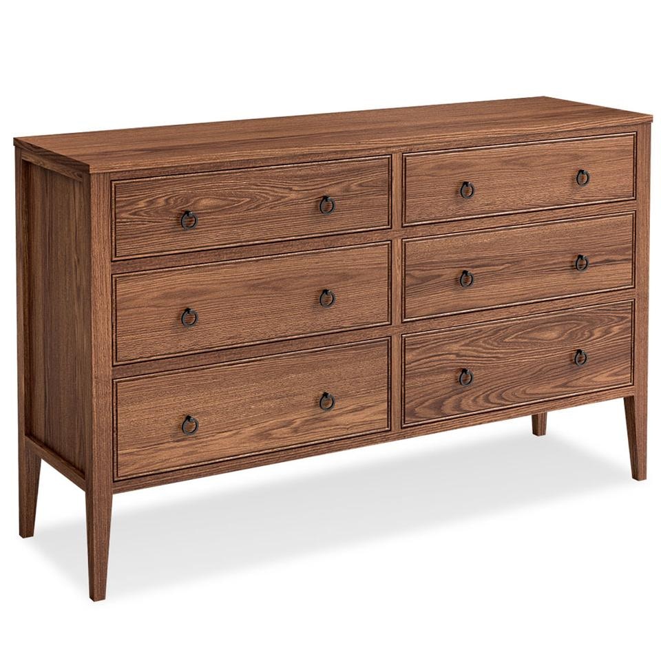 Simply Amish Hamptons Collection - 6 Drawer Dresser SSHAP-08F