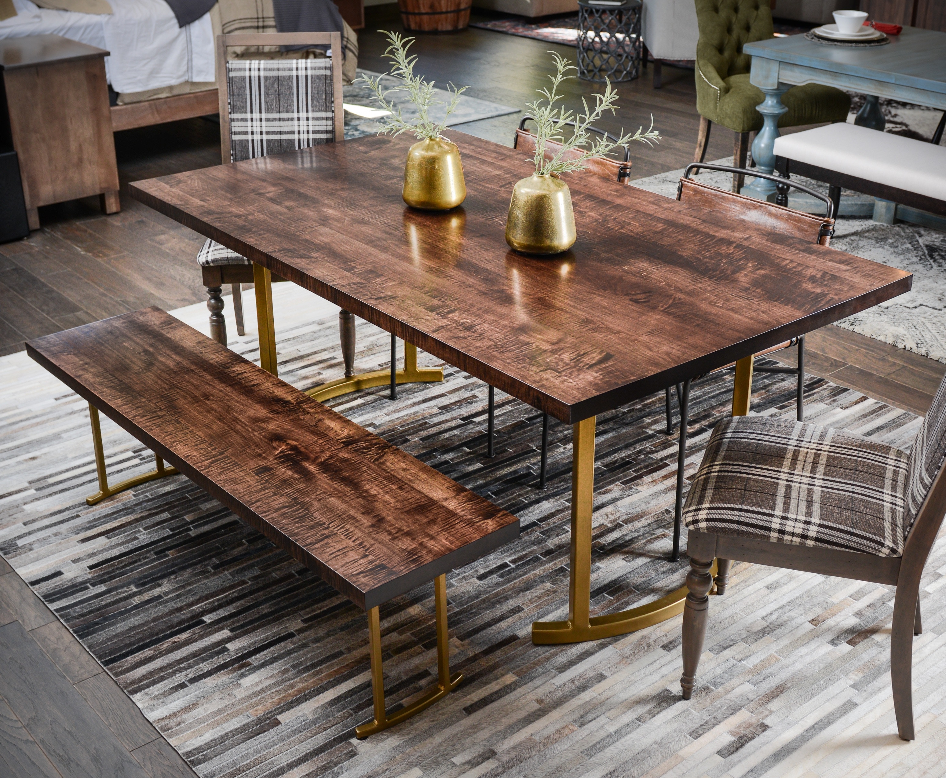 tiger maple farm table