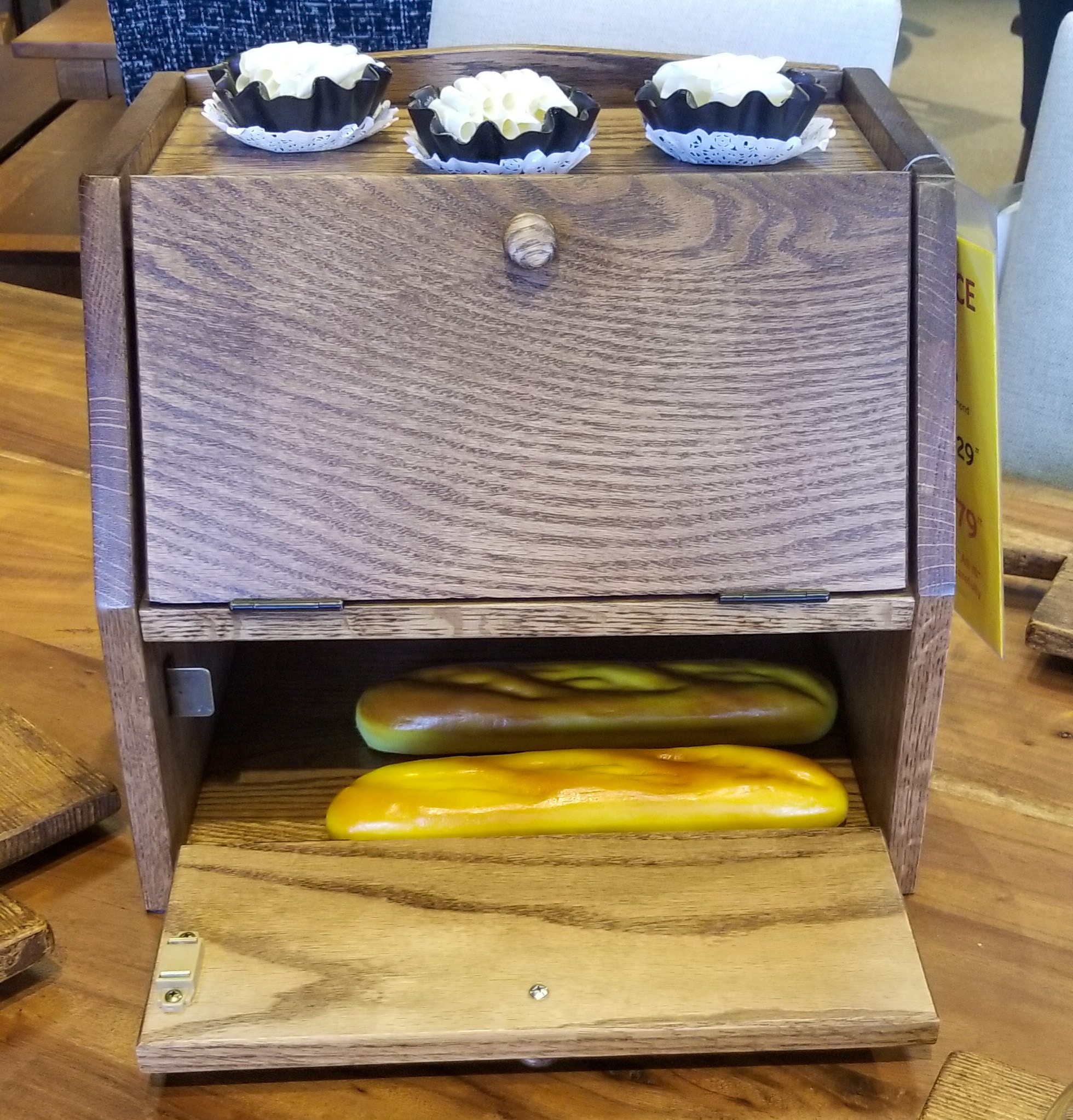 Clearance Casual Dining 2Tier Oak Breadbox ACCSPWOA9380 Treeforms