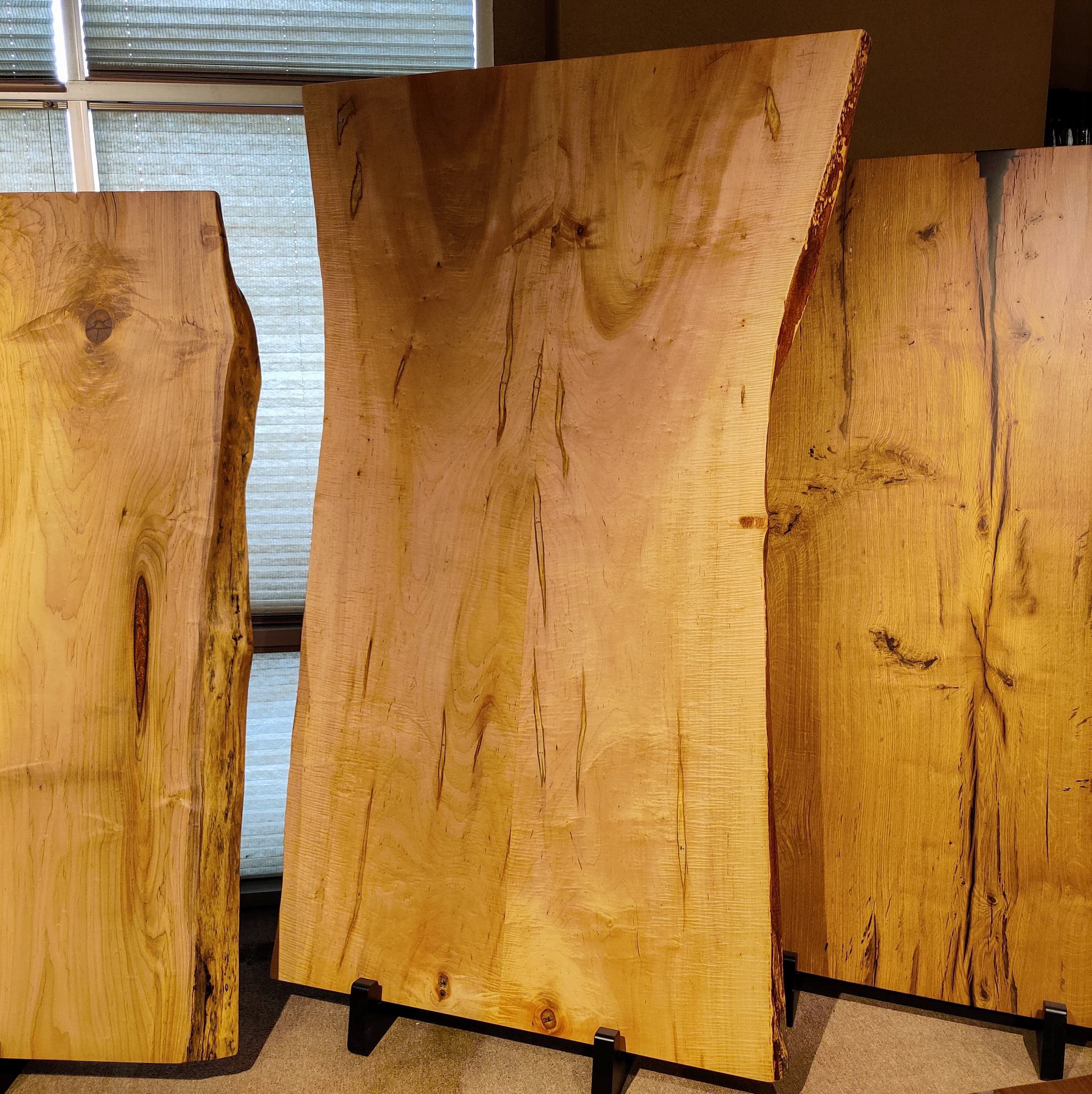 Live Edge Casual Dining Wormy Maple Bookmatch Slab FDFTBTWM180078697