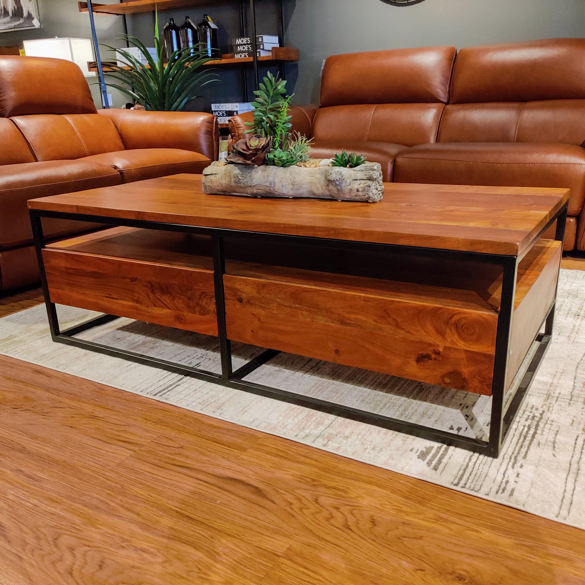 Solid acacia deals wood coffee table